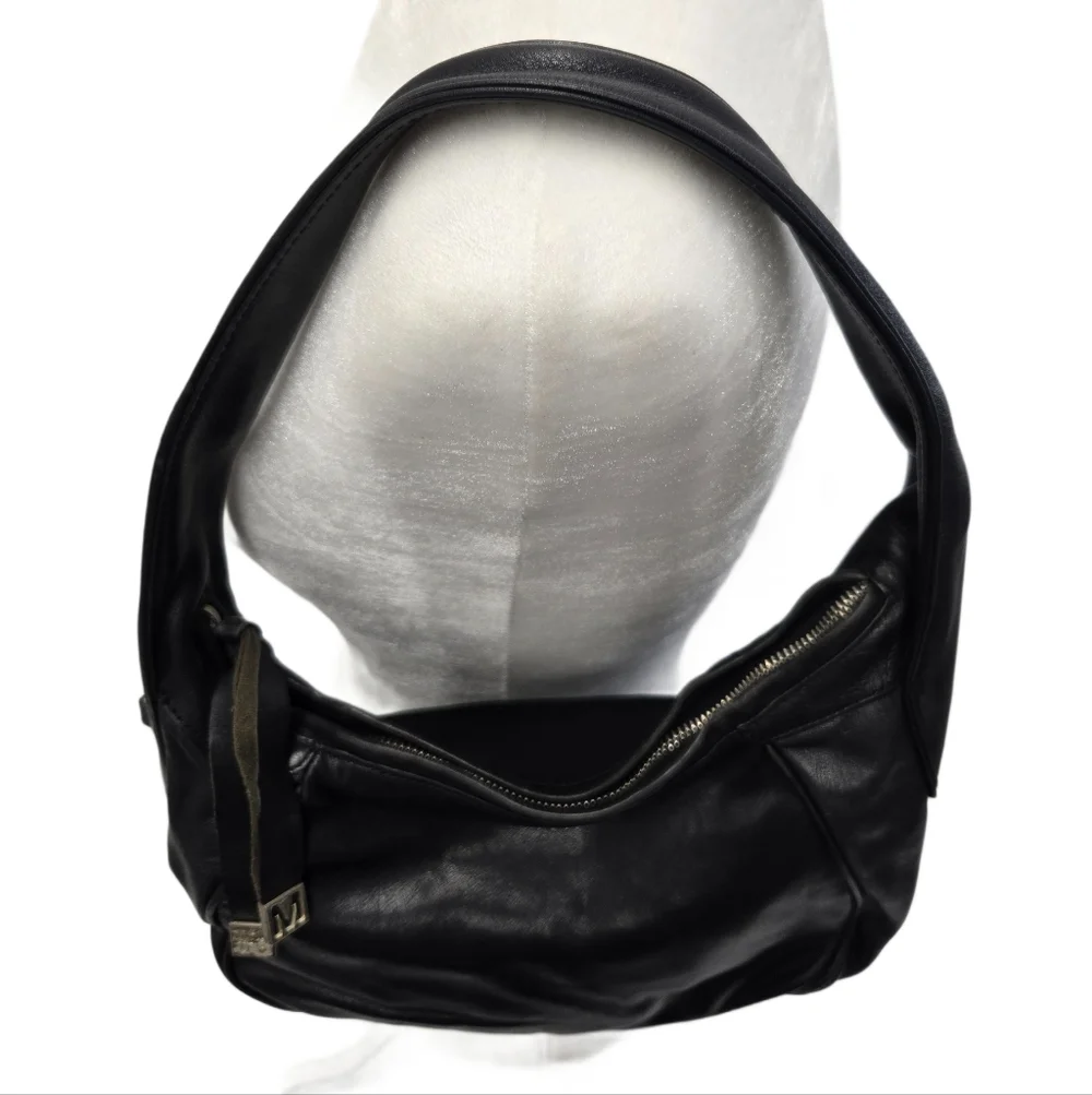 Michael Kors Black Leather Hobo Shoulder Bag - Picture 4 of 7